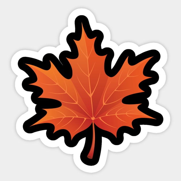 Maple Leaf Sticker by Things & Stuff